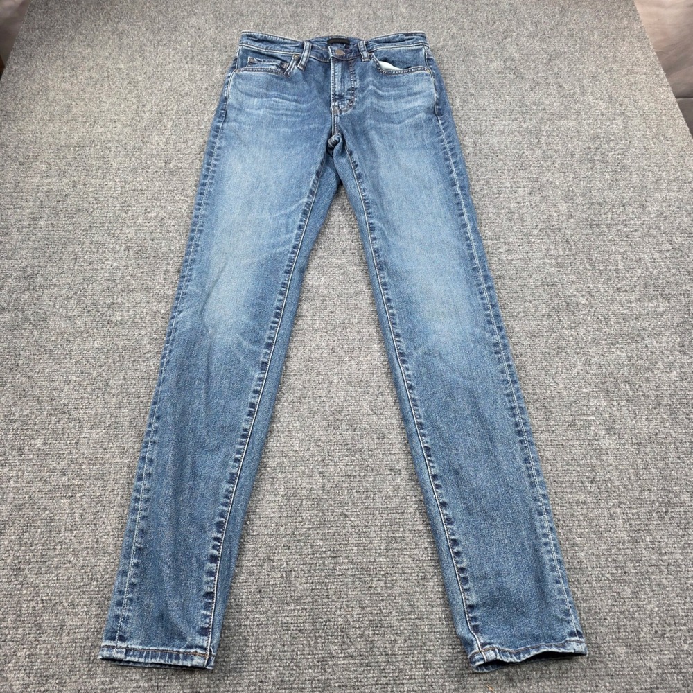 UNIQLO JEANS Women Blue Denim Skinny High Rise Waist 28 Length 34 Cotton Spandex
